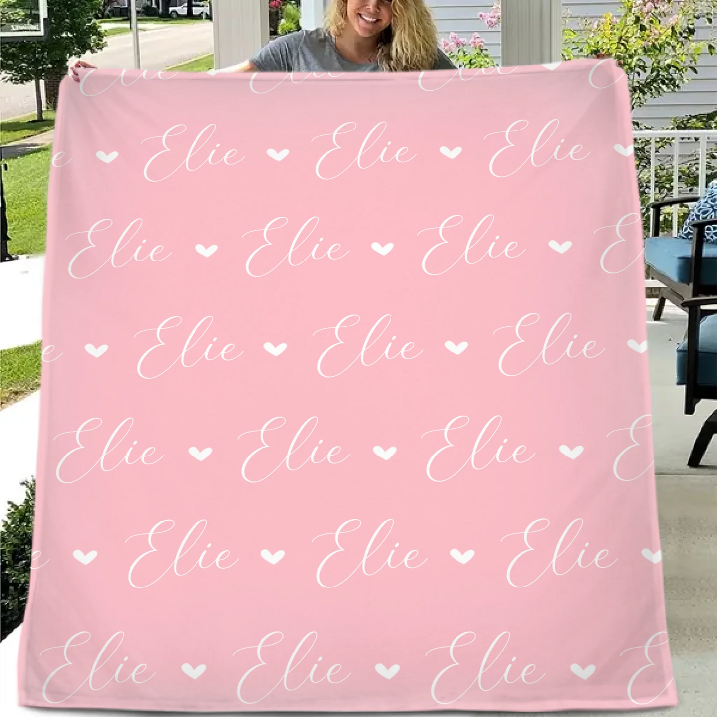 Personalized Name Customized Blanket | Multi Color Gift for Newborns, Children, and Families