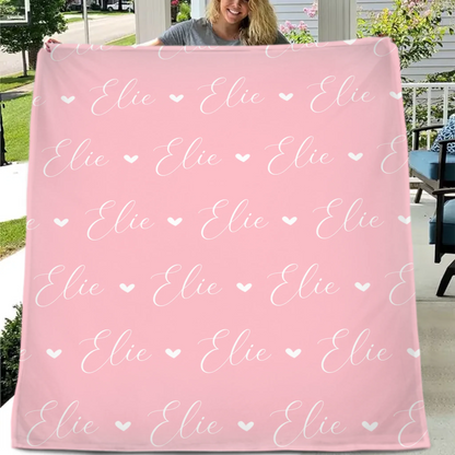 Personalized Name Customized Blanket | Multi Color Gift for Newborns, Children, and Families