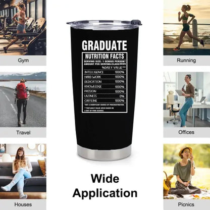 Customized Thermos Cup for Graduation Season - Personalized Name-themed Fun Advertising Text Thermos Cup - A Commemorative Gift For Family,Friend,BFF,Graduate