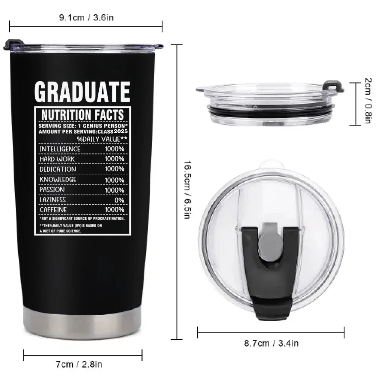 Customized Thermos Cup for Graduation Season - Personalized Name-themed Fun Advertising Text Thermos Cup - A Commemorative Gift For Family,Friend,BFF,Graduate