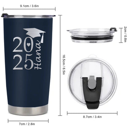 Customized Graduation Season Thermos Cup - Personalized 2025 Graduation Logo Commemorative Thermos Cup - A Commemorative Gift For Family,Friend,BFF,Graduate