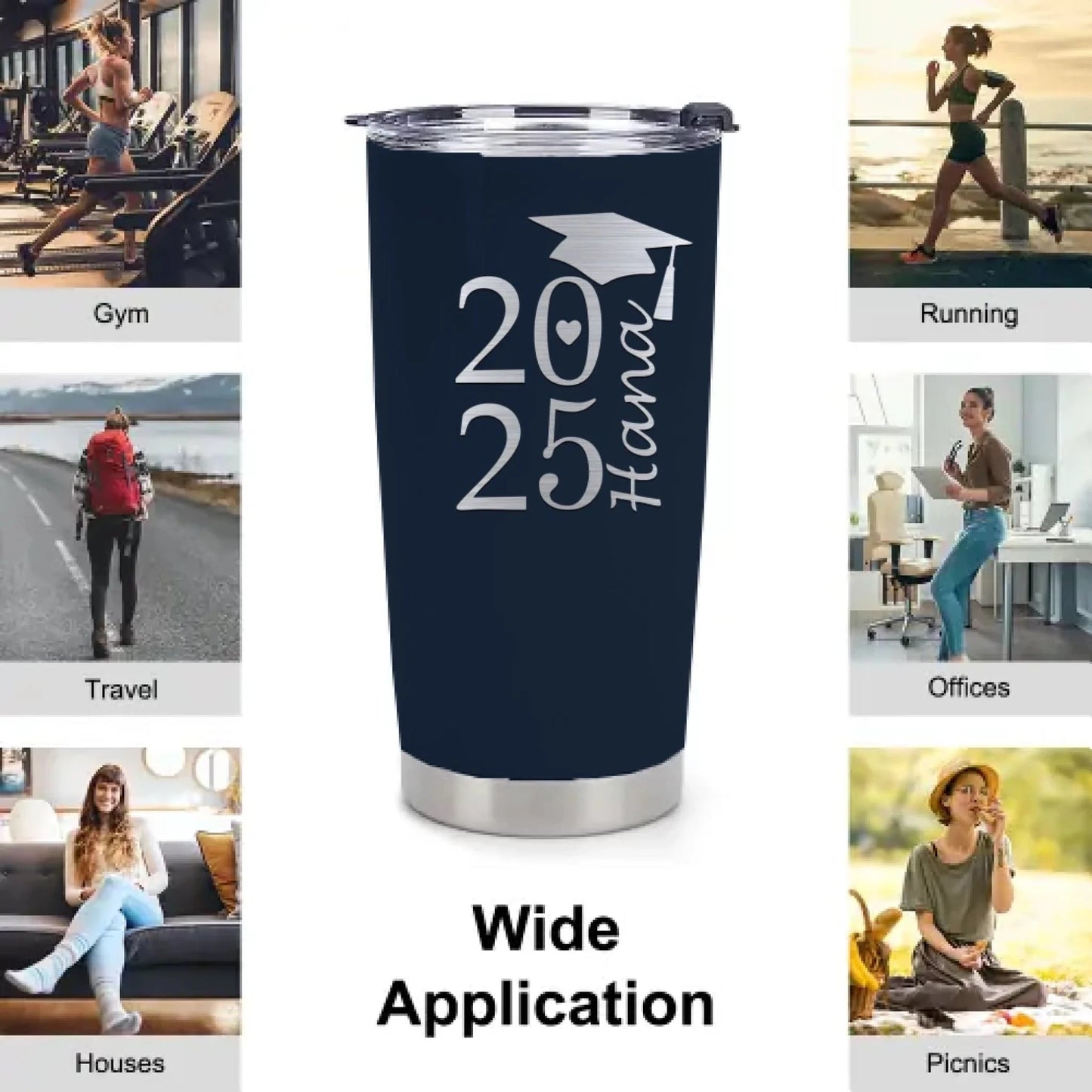 Customized Graduation Season Thermos Cup - Personalized 2025 Graduation Logo Commemorative Thermos Cup - A Commemorative Gift For Family,Friend,BFF,Graduate