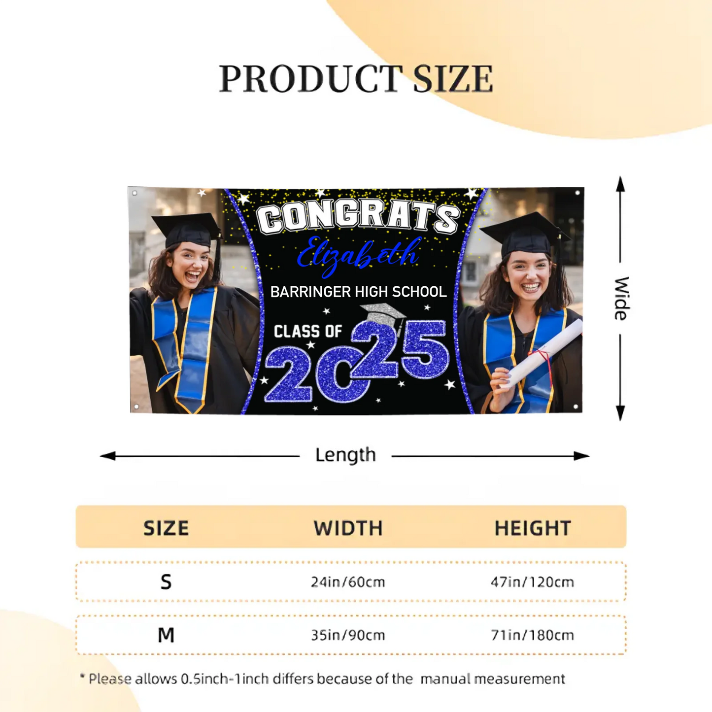 2025 Graduation Banner - Custom Photo Graduation Commemorative Gift