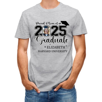 Class of 2025 Proud Mom and Dad T-Shirts, Graduation Gifts, Custom Photos