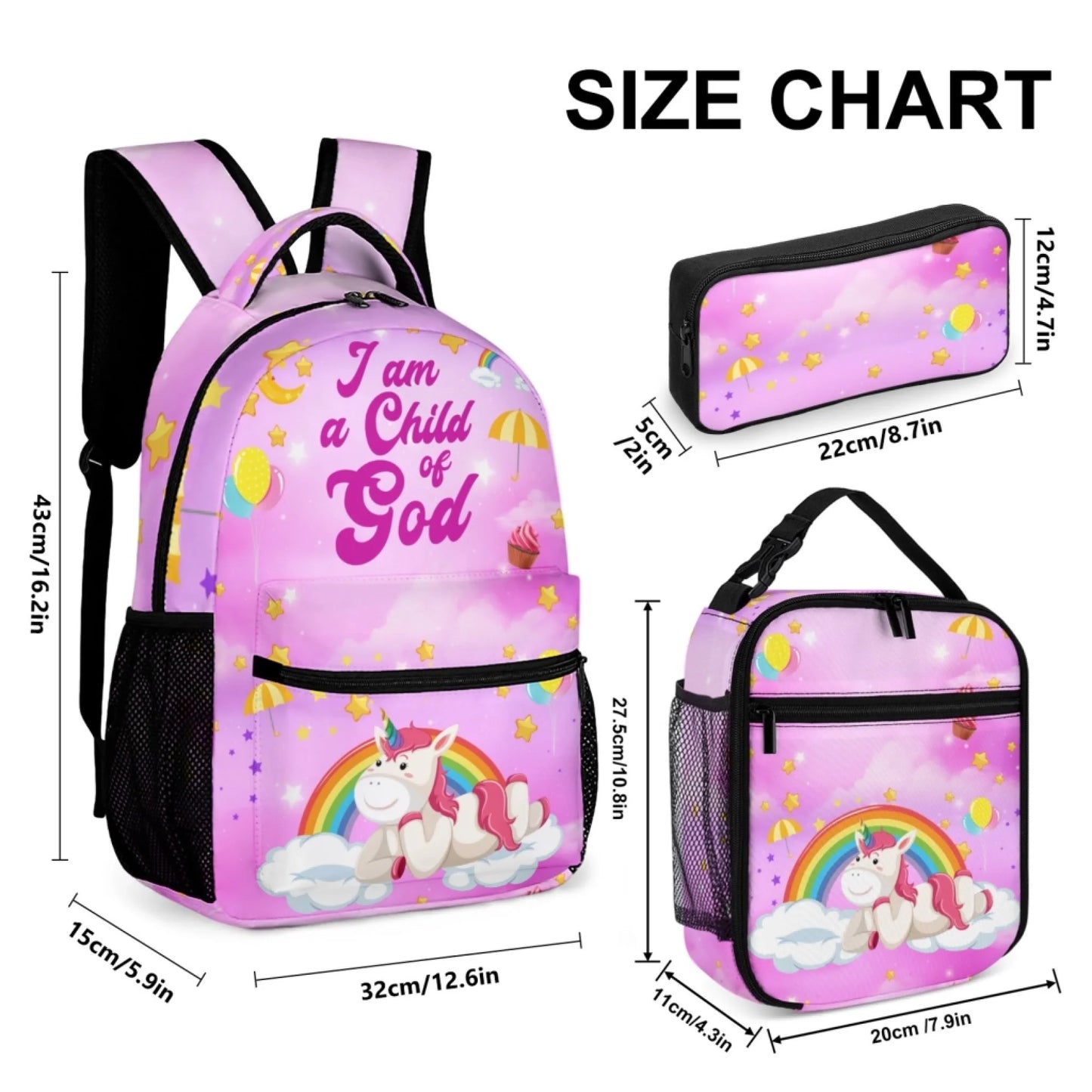 I Am A Child Of God - Personalized Name Customized School Bag - A Great Gift For Your Child For The School Season!_SG4IIQVPVARQ8-2