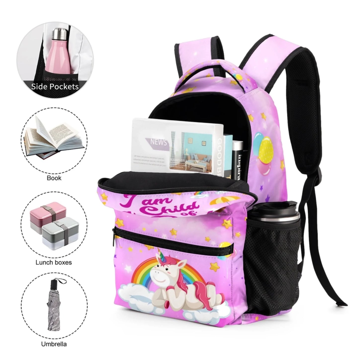 I Am A Child Of God - Personalized Name Customized School Bag - A Great Gift For Your Child For The School Season!_SG4IIQVPVARQ8-5