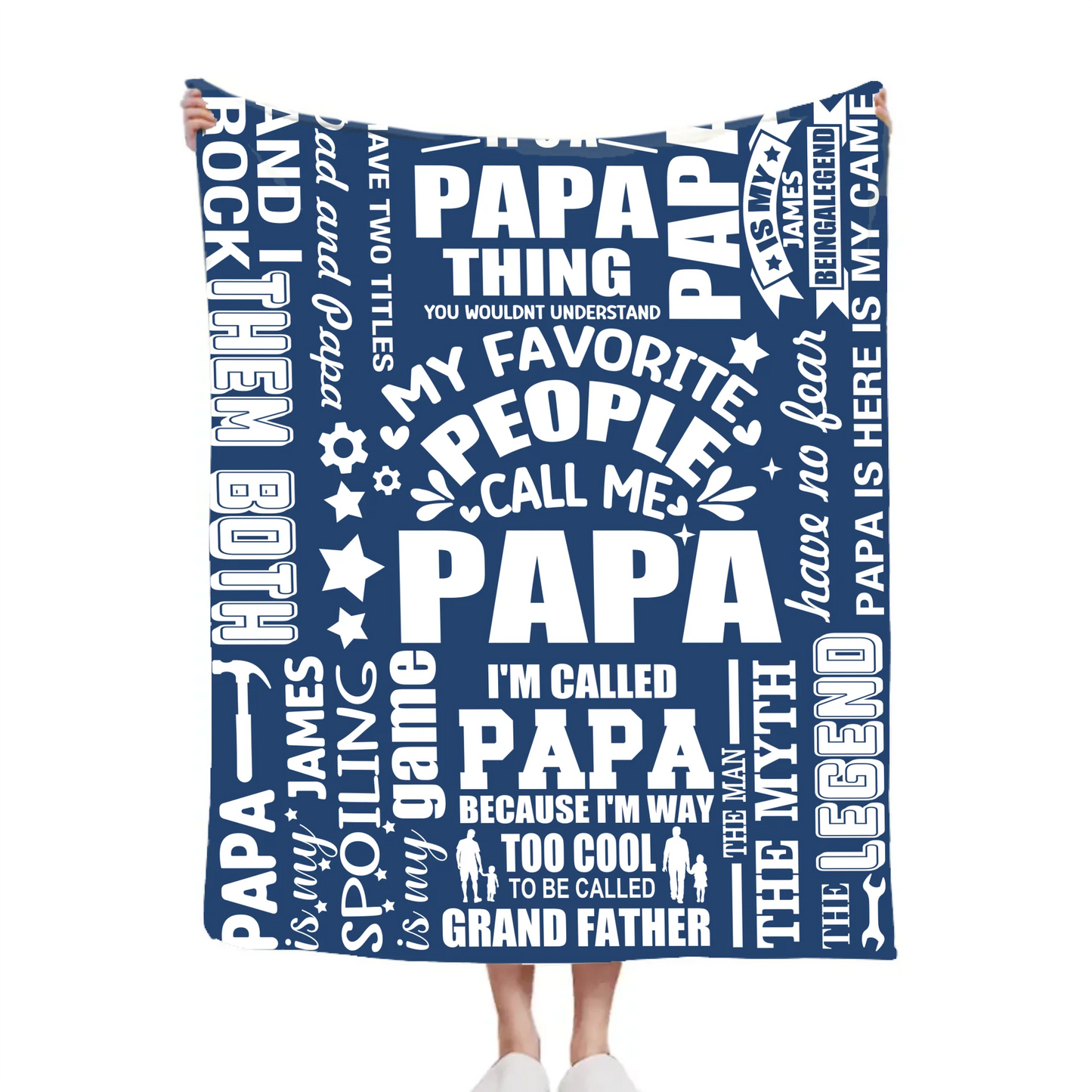 To My Dad - Personalized Flannel Blanket - Father's Gift