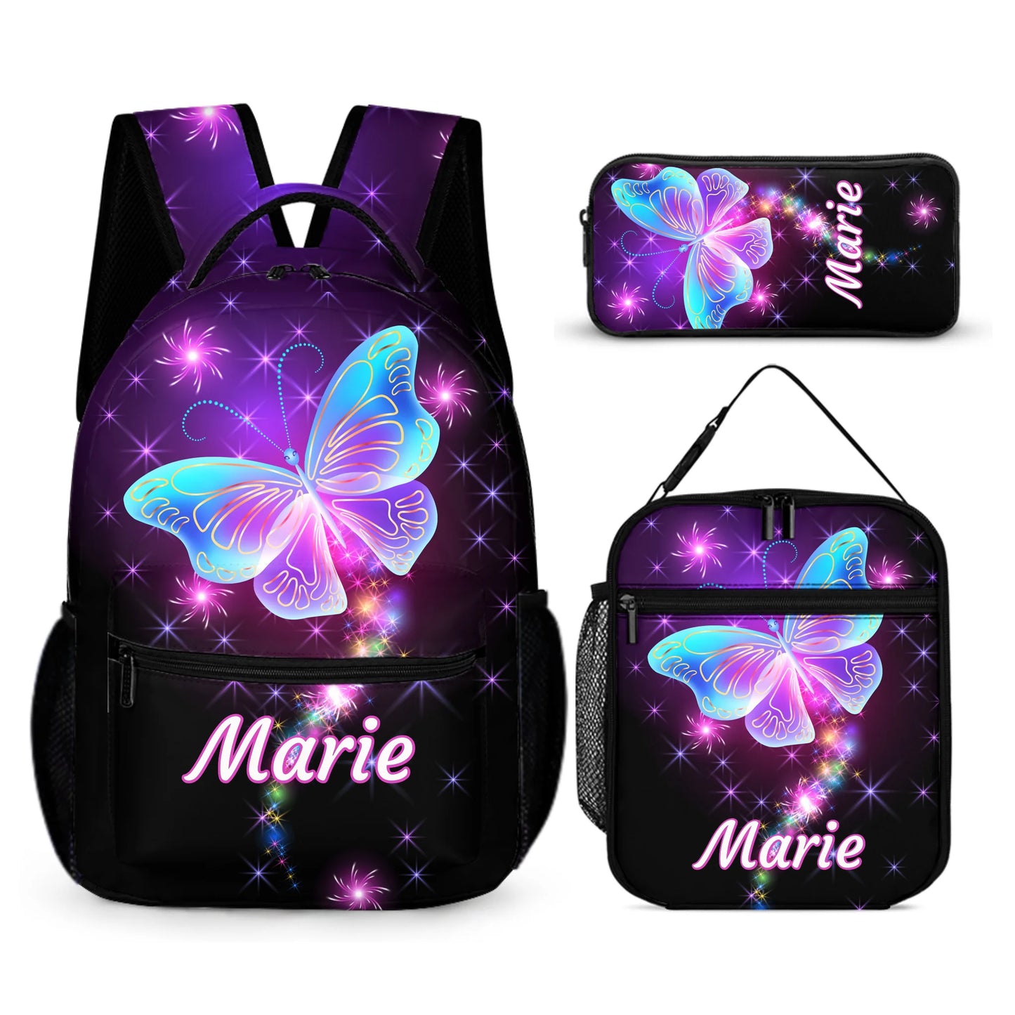 free shipping✈️  Dazzling Butterfly Name Customized Backpack - School Season Gift for Kids🦋
