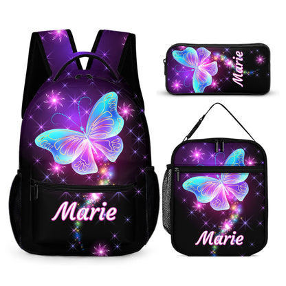 free shipping✈️  Dazzling Butterfly Name Customized Backpack - School Season Gift for Kids🦋