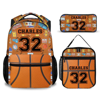 Personalized Name Custom Sports Backpack - Includes Basketball Baseball Soccer Football Rugby Personalized Backpacks