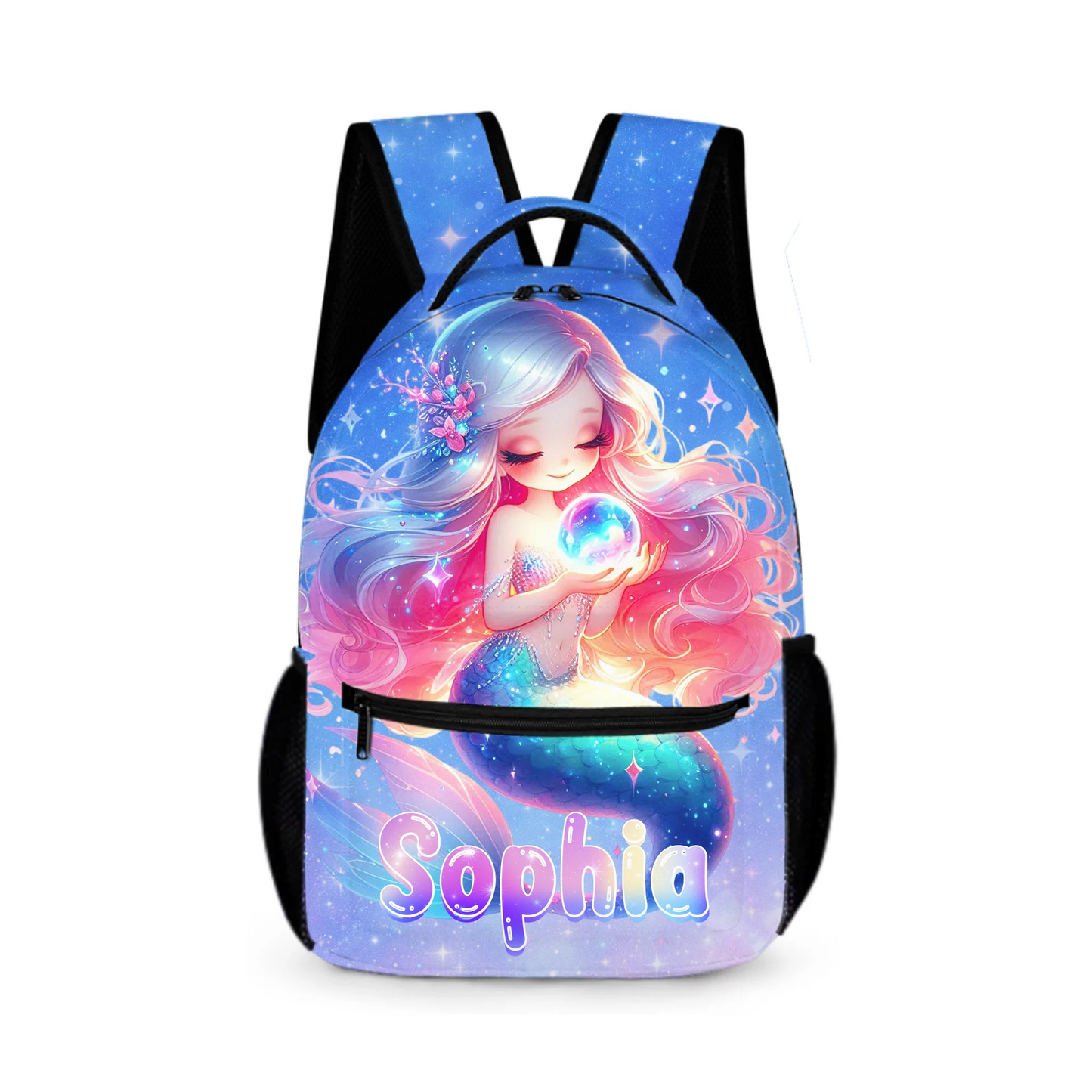 🧜‍♀️ Personalized Mermaid Backpack Set for Girls，Kids/Toddlers Bookbag for Kindergarten & Elementary