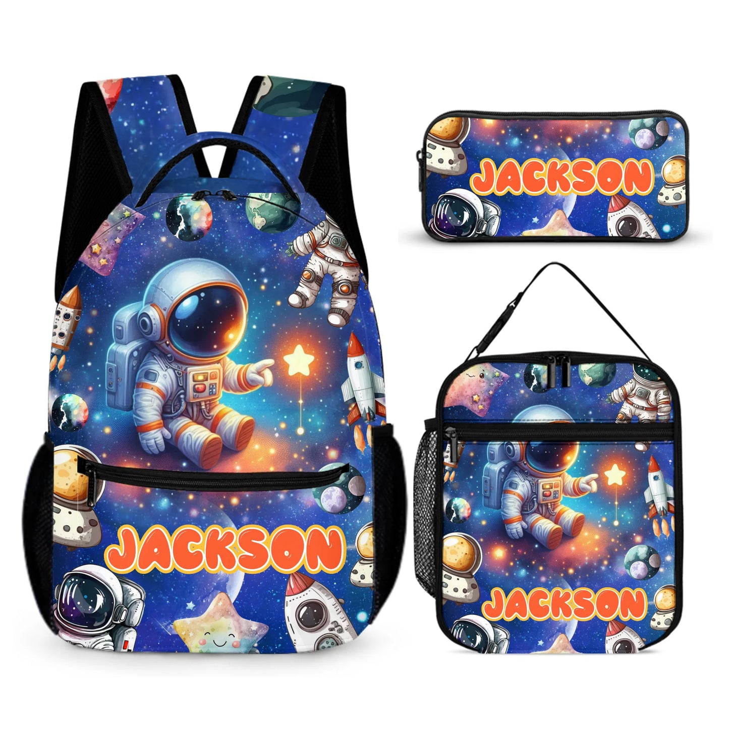 🧑‍🚀Space of Astronaut Clipart Custom Backpack - Personalized Name - Back-to-school Gifts