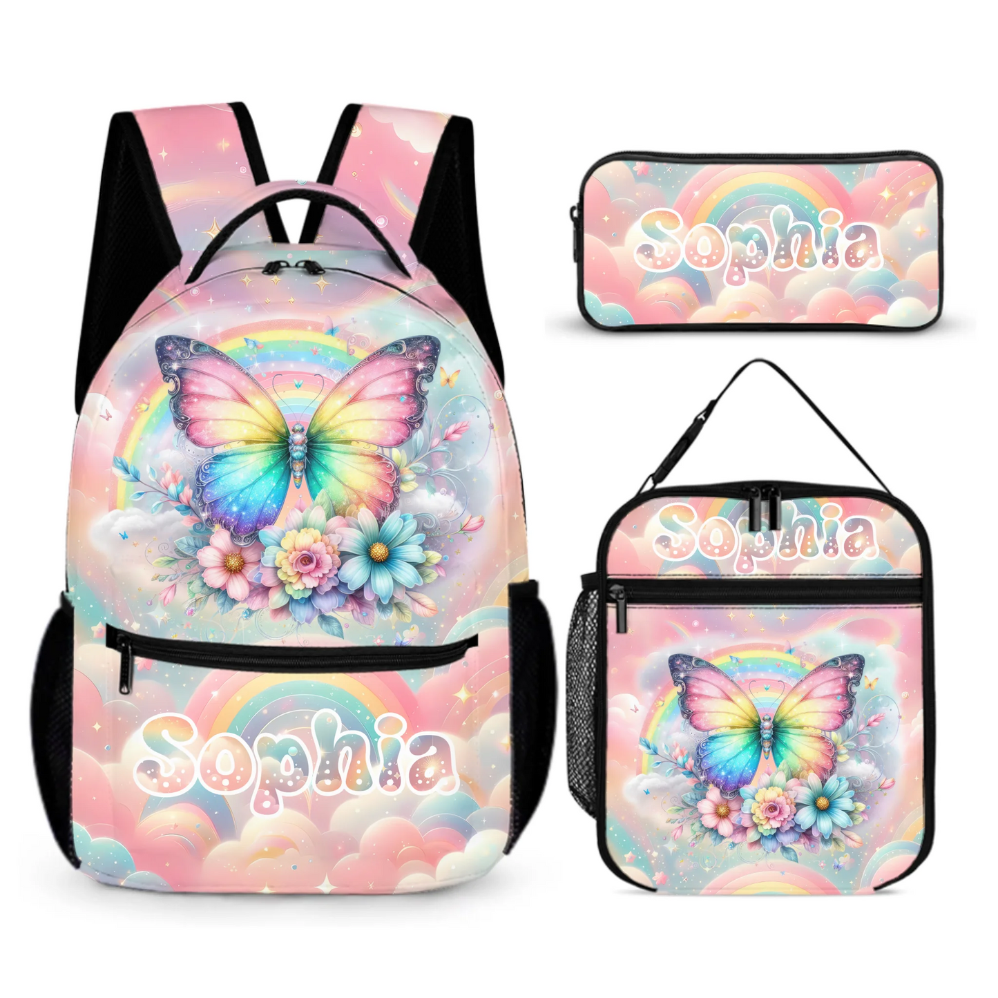Rainbow Butterfly - Personalized Backpack｜Back-to-School Gift