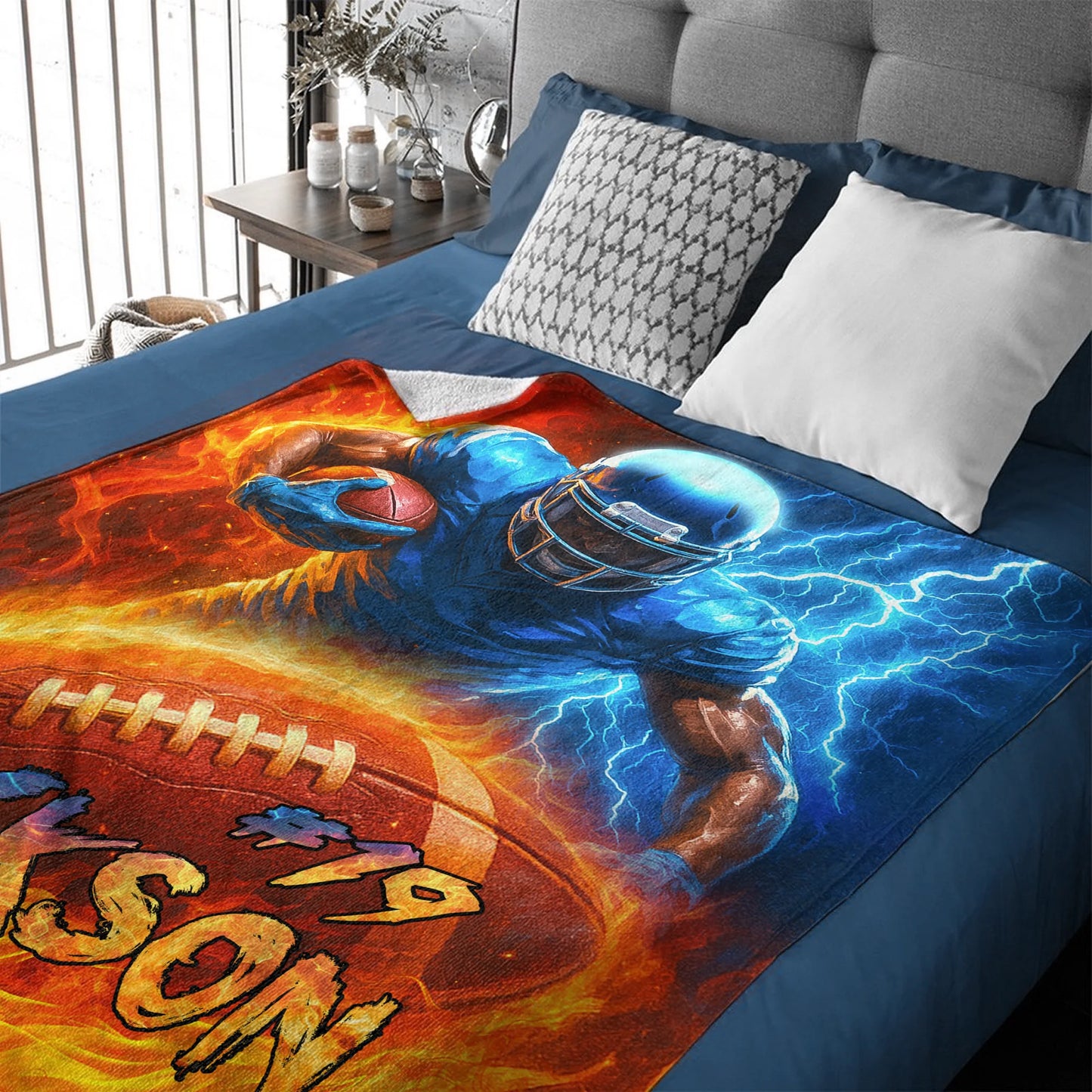 Customizable Athlete Blanket - Personalized Name - Ball Games