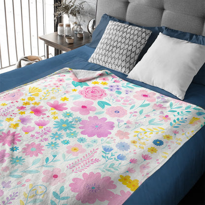 Customized Flower Blanket Personalized Names - Personalized Flower Gifts