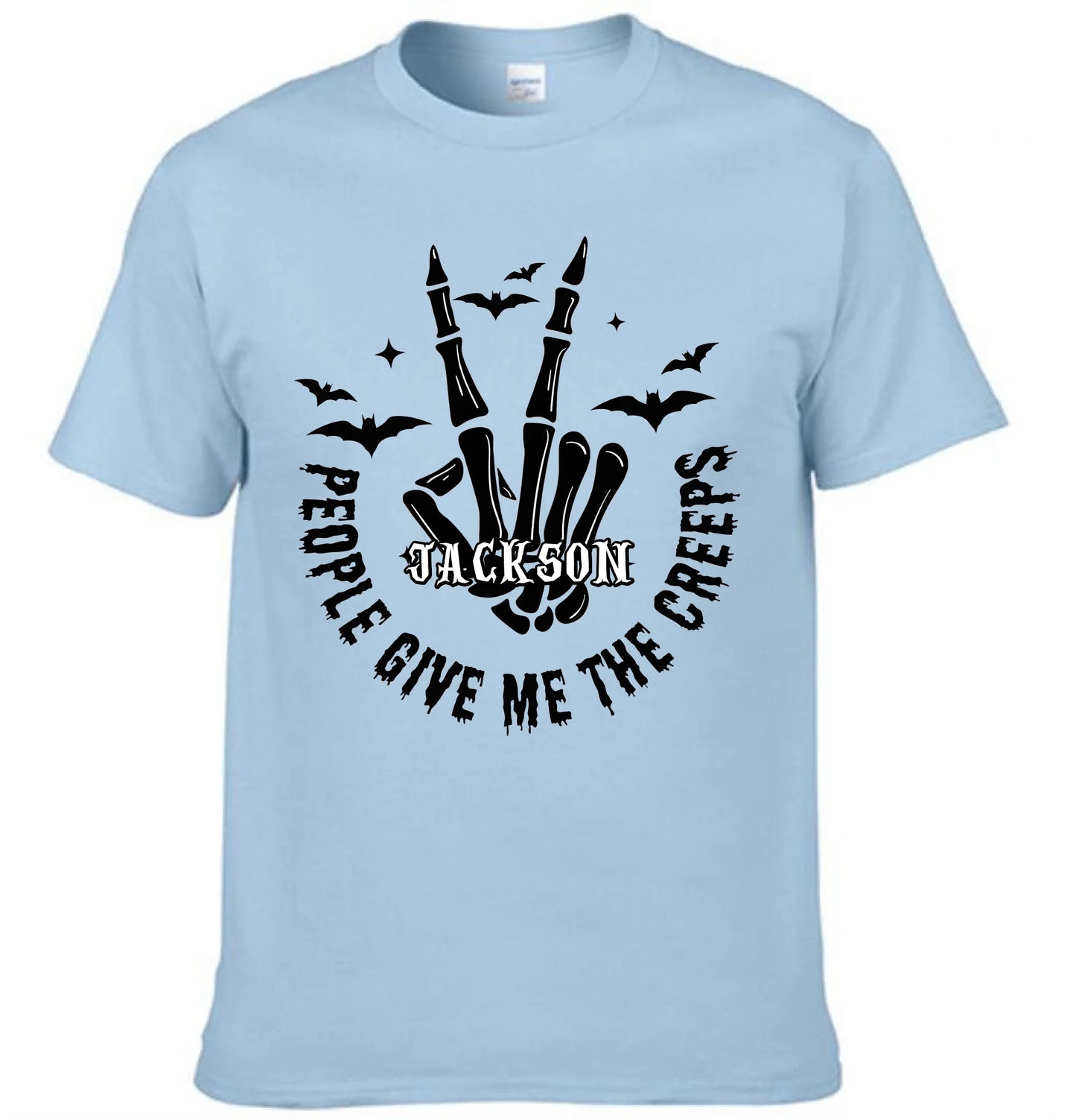 "People Give Me The Creeps" Customized Clothing - Personalized Name - Halloween Shirt