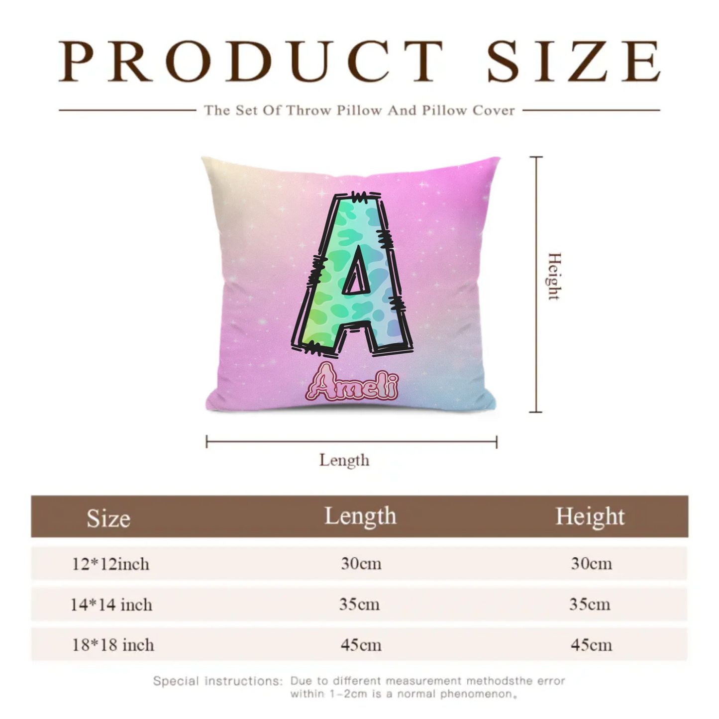 Custom Leopard Initial Throw Pillow - Personalized Letter Cushion with Name - Gift for Girls & Boys