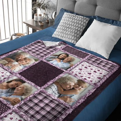 Custom Photo Memorial Blanket - Personalized Photo - Gifts For Family, Friends