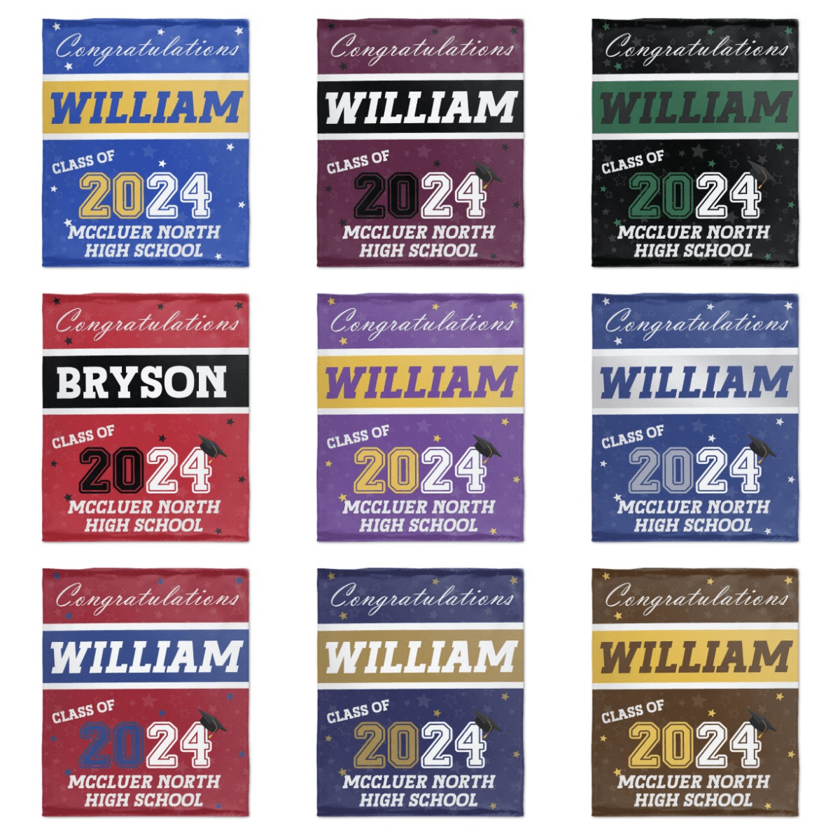 Custom Name Graduation Senior Blanket – Graduation Gift