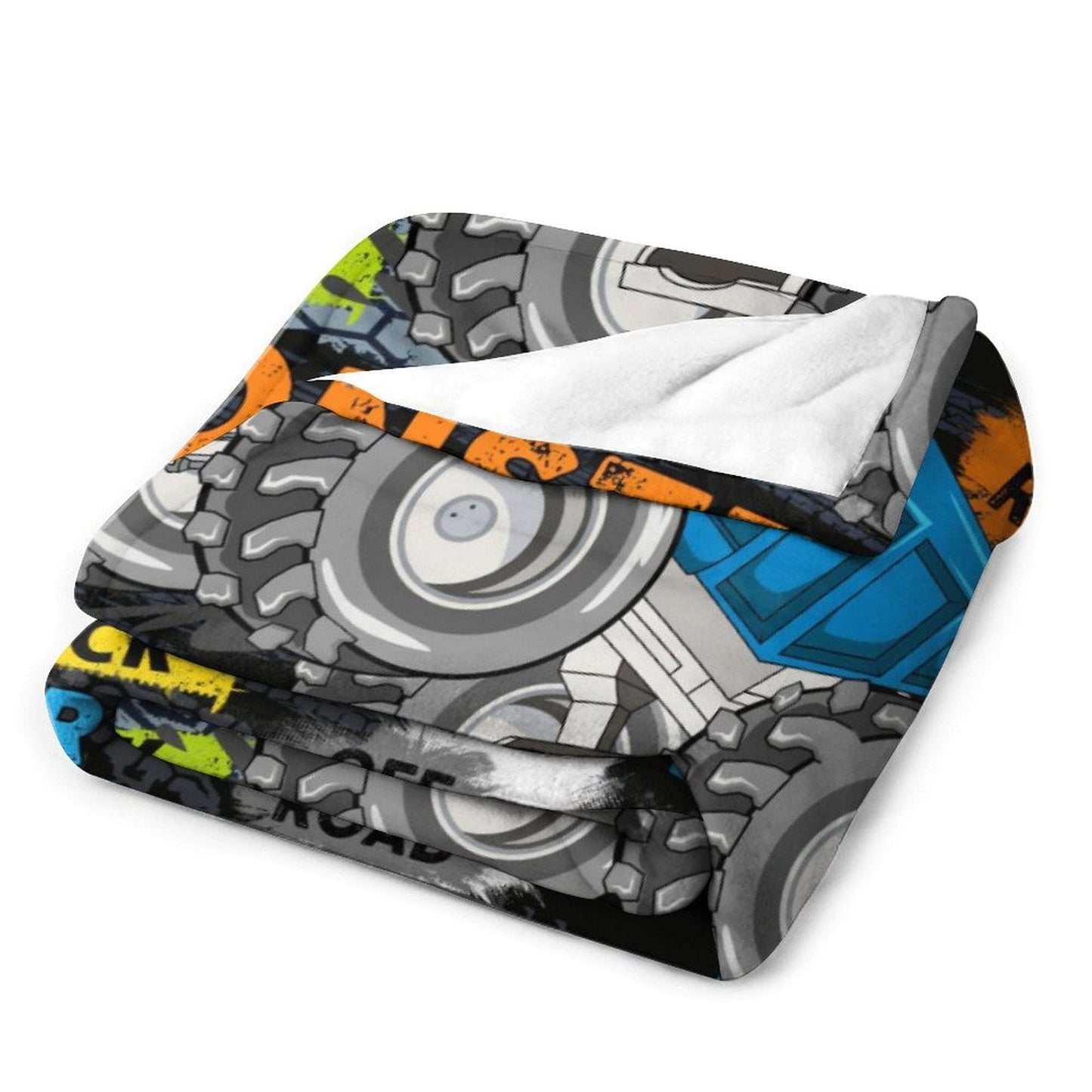 Custom Name Cartoon Truck Blanket