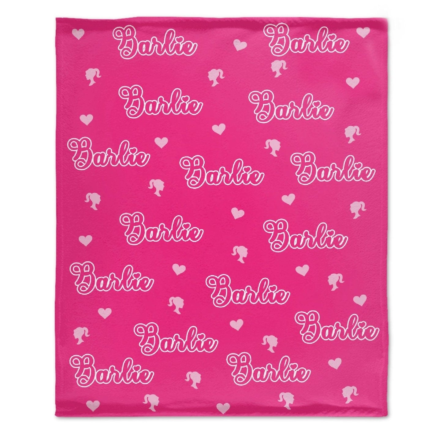 Girls Personalized Name Custom Pink Blanket