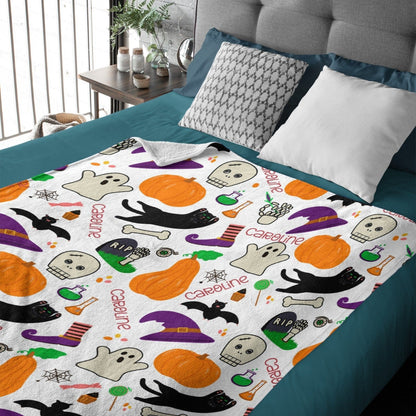 Personalized Custom Halloween Baby Name Blanket