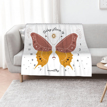 Boho Mystical Butterfly Wings - Baby Name Blanket