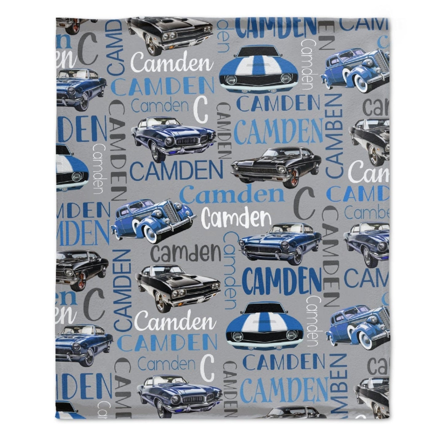 Muscle Sports Car Personalized Baby Blanket