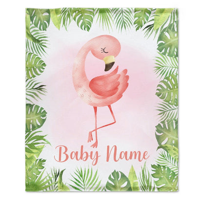 Custom Baby Animals Blanket Gift for Baby Girls Boys - Famingo