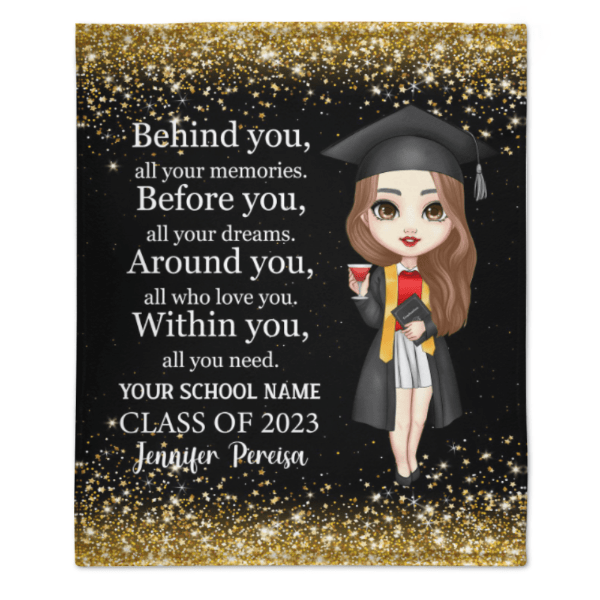 Graduation Star Custom Name Blanket - Graduation Gift