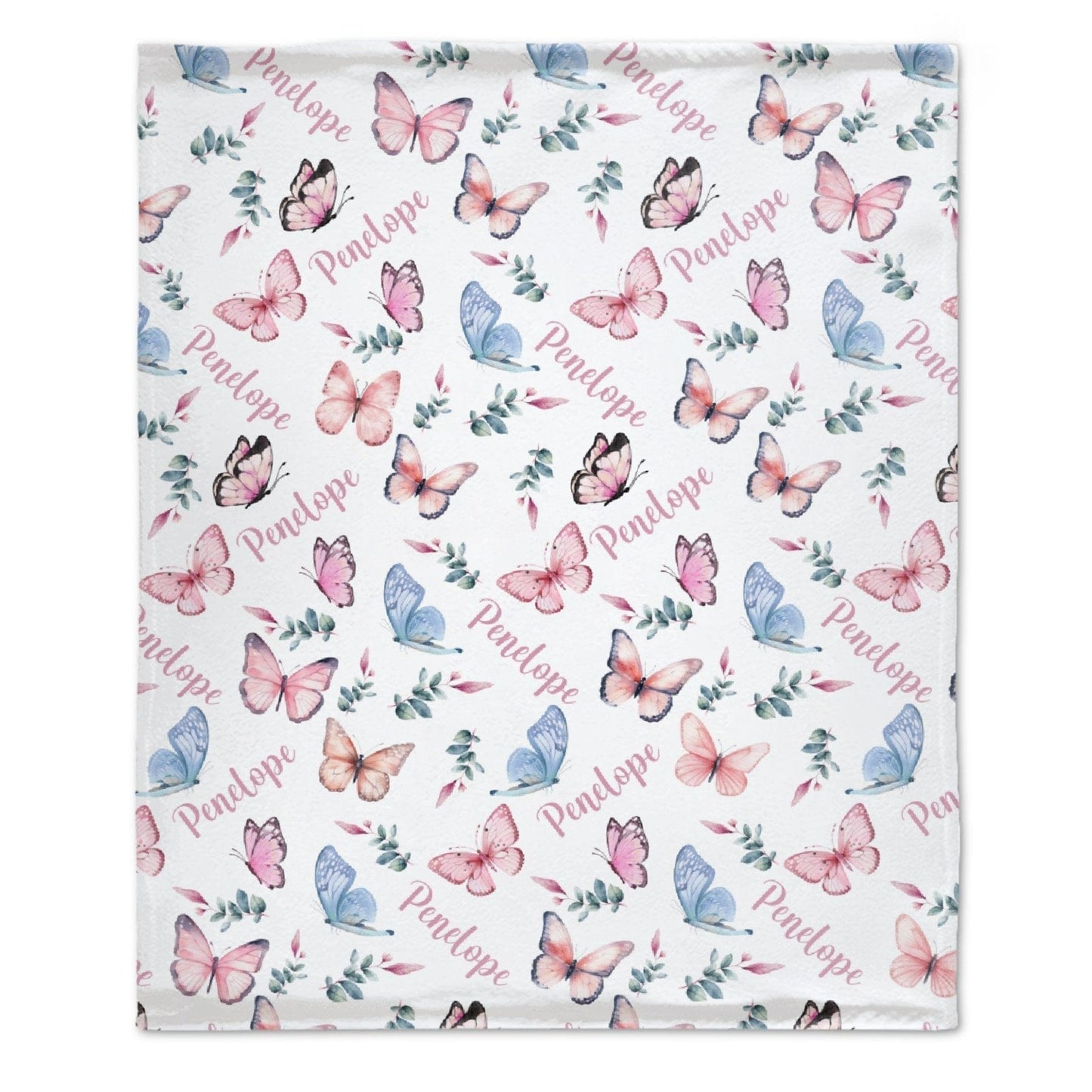 Custom Butterfly Name Blanket-Gift for Kids
