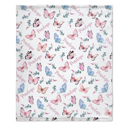 Custom Butterfly Name Blanket-Gift for Kids