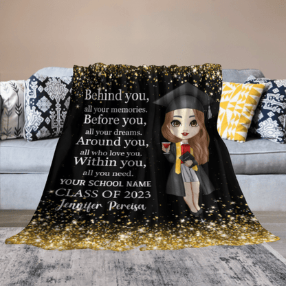 Graduation Star Custom Name Blanket - Graduation Gift