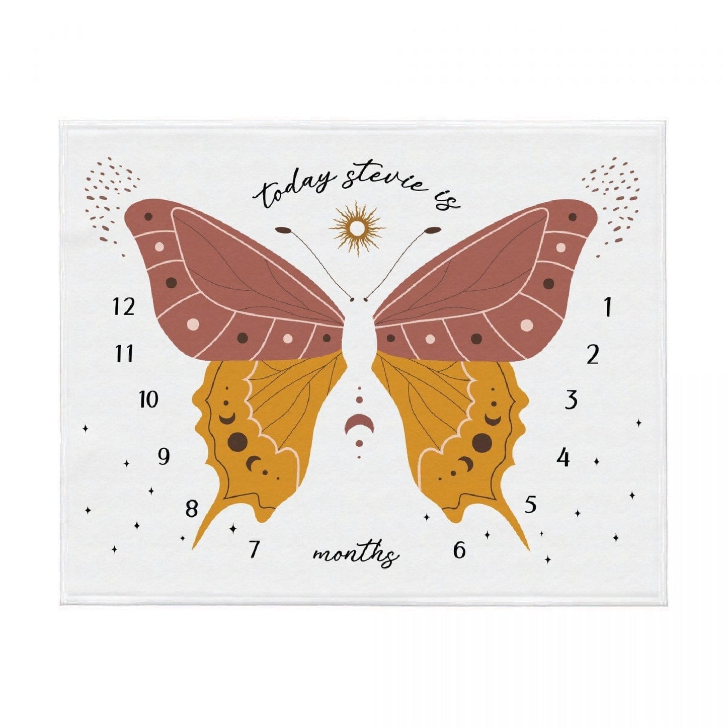 We pay shipping✈️ Boho Mystical Butterfly Wings - Baby Name Blanket
