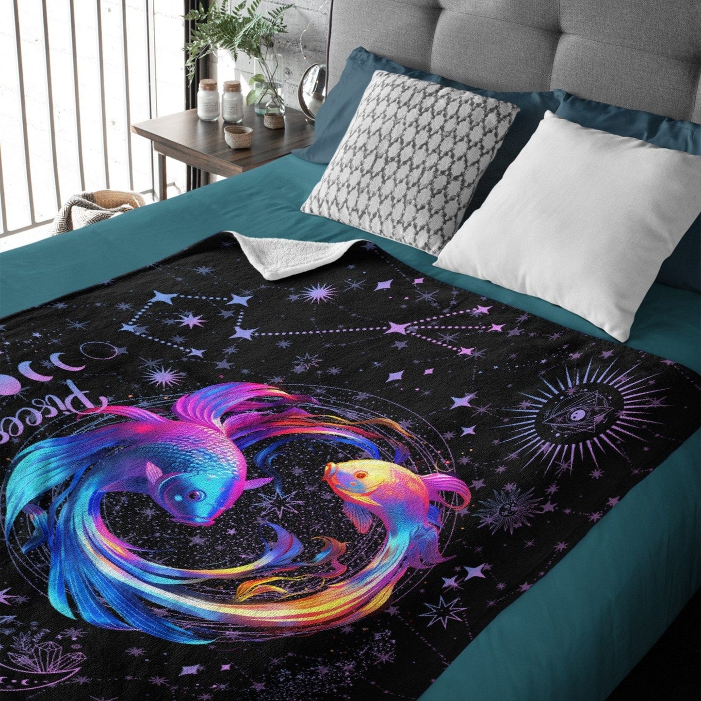 Fantasy twelve constellations themed name custom blanket
