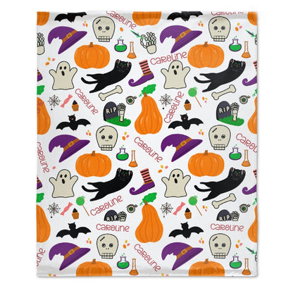 Personalized Custom Halloween Baby Name Blanket