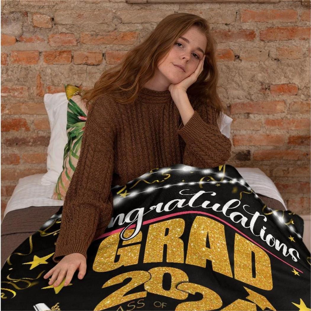 Custom Class of 2024 Graduation Star Blanket
