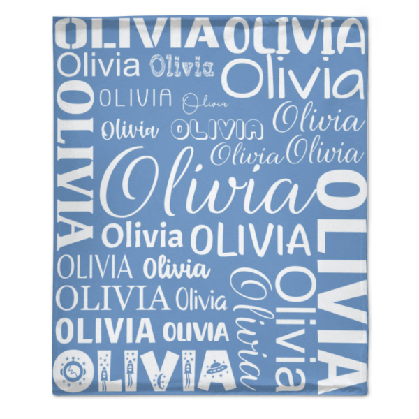 Baby Boy Girl Adult Unisex Personalized Name Blanket