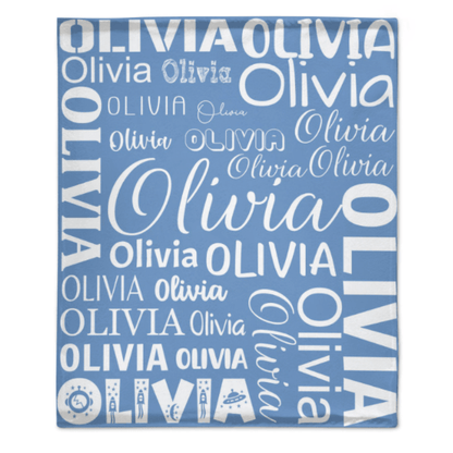 Baby Boy Girl Adult Unisex Personalized Name Blanket