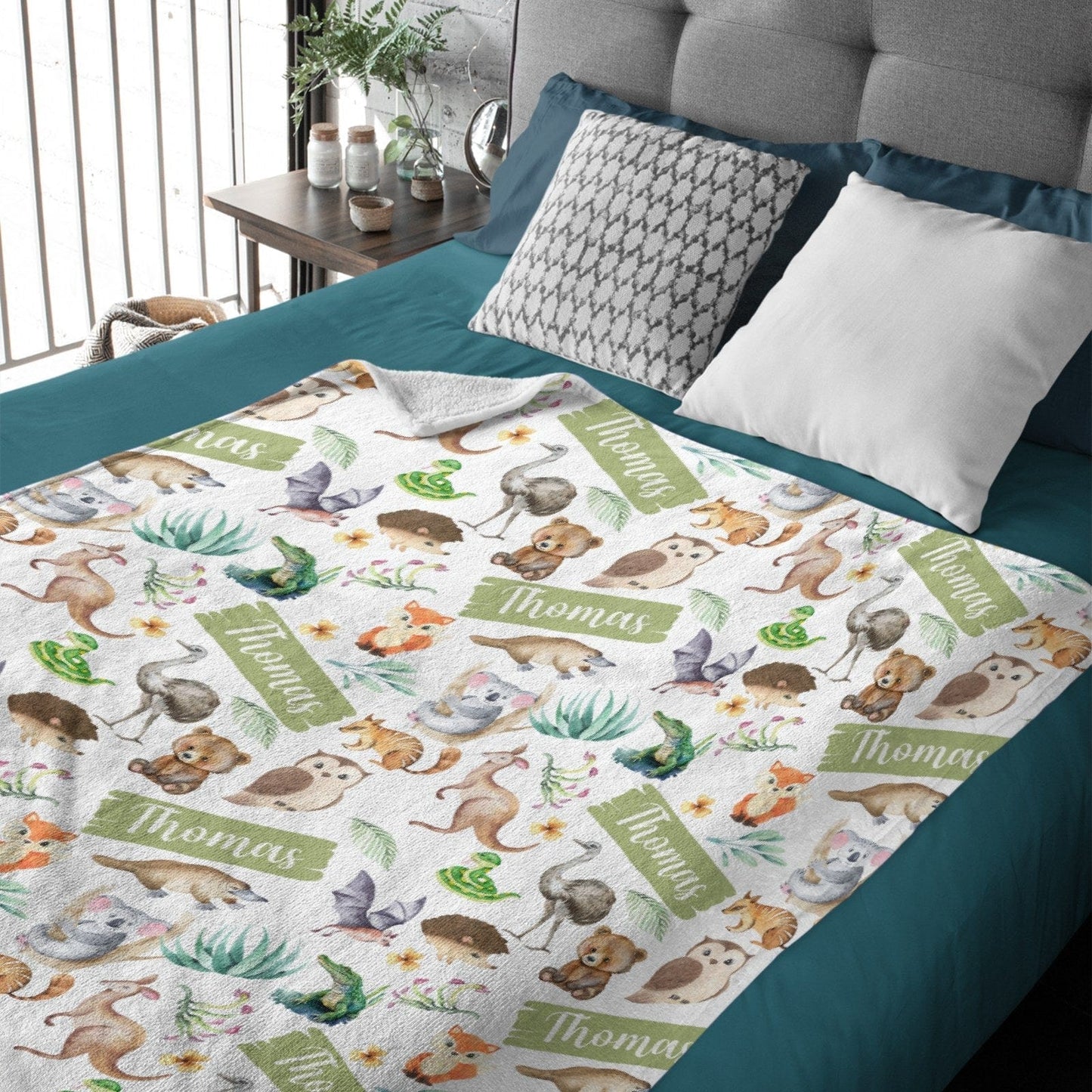 Personalised Aussie Animals BabyYouth blanket