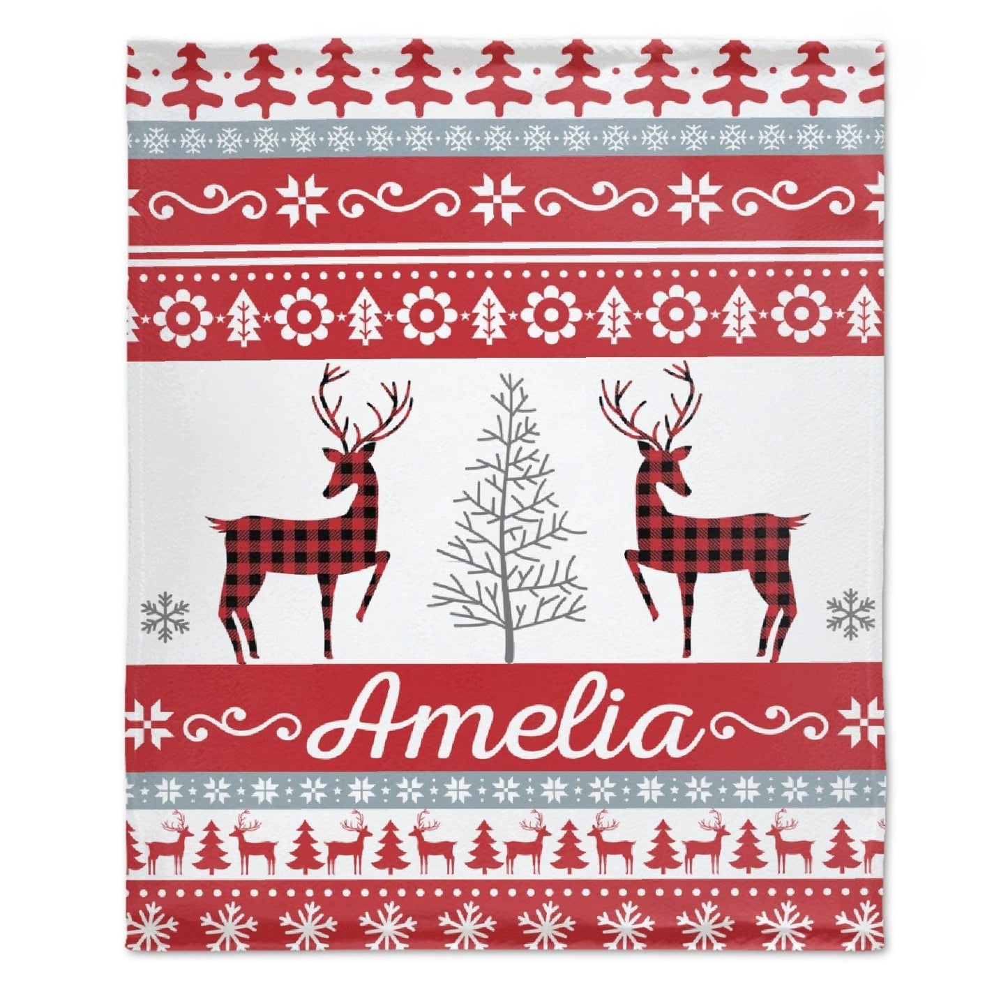Personalized Christmas Throw Sherpa Blanket