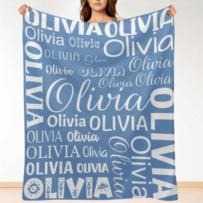 Baby Boy Girl Adult Unisex Personalized Name Blanket