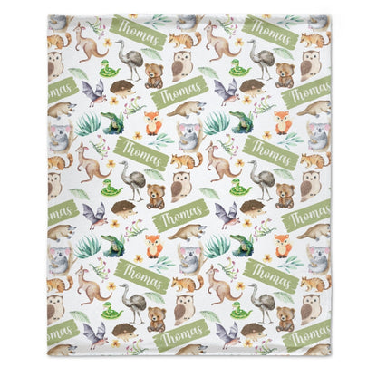 Personalised Aussie Animals BabyYouth blanket