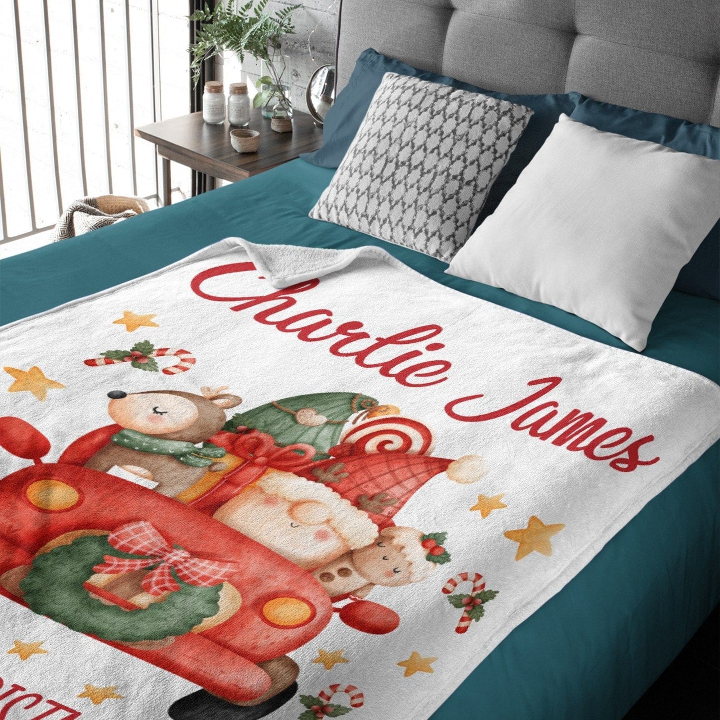 Personalized Baby's First Christmas Trip Blanket