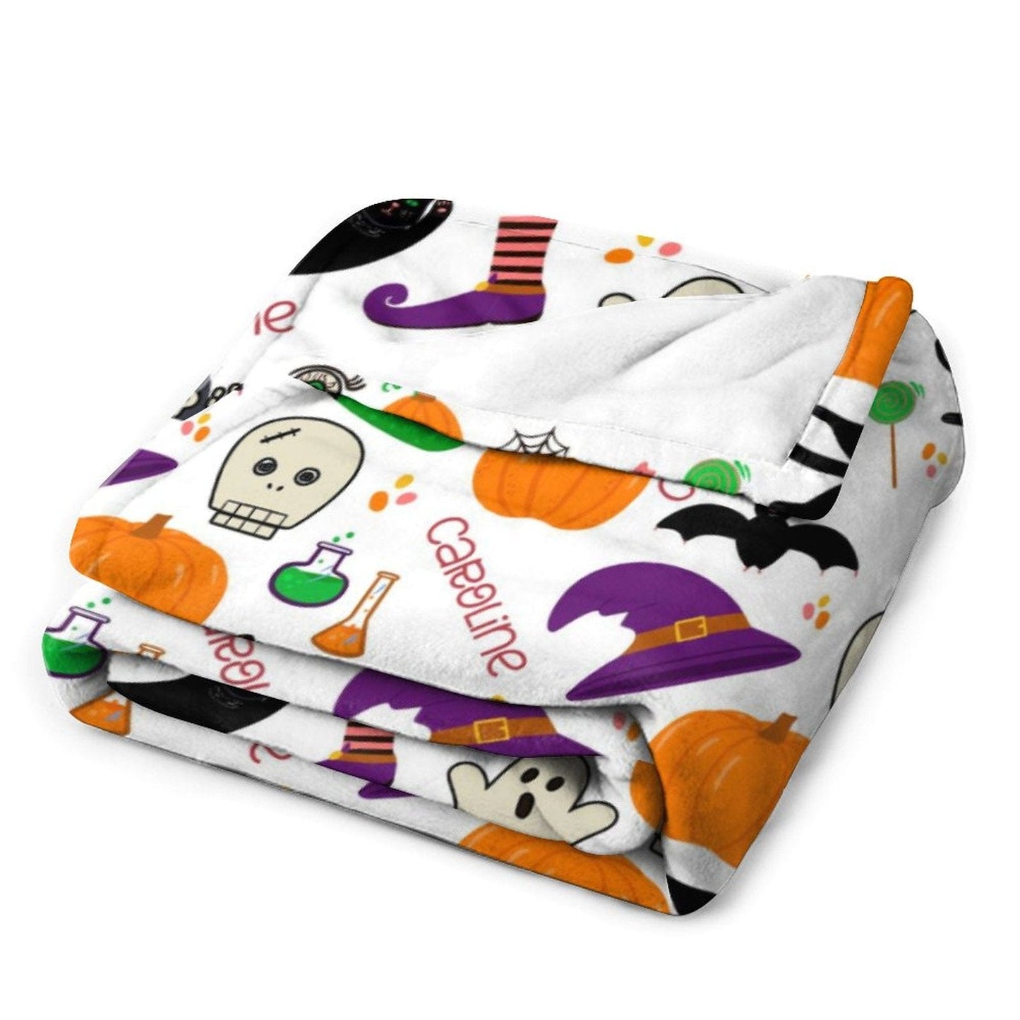 Personalized Custom Halloween Baby Name Blanket