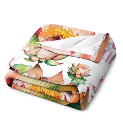 Lotus Flowers Personalize Baby Blanket