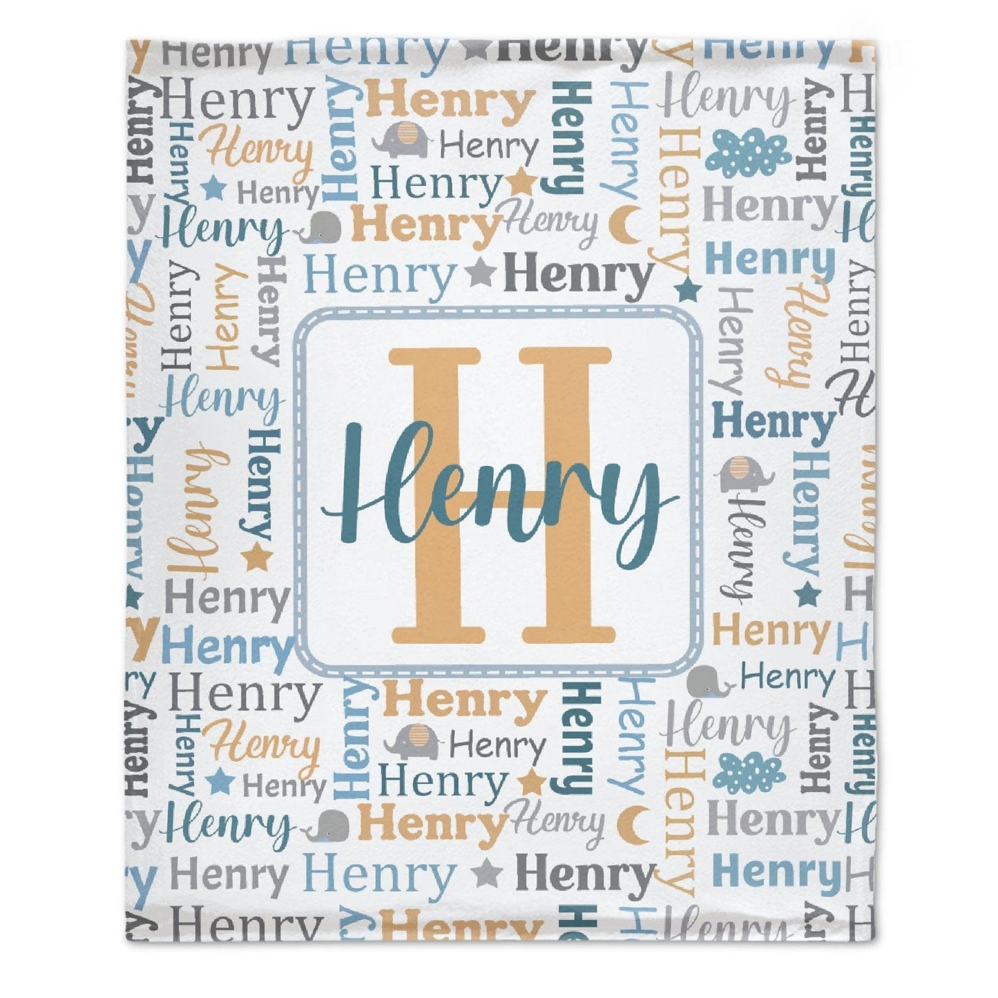 Collage Name Personalized Blanket