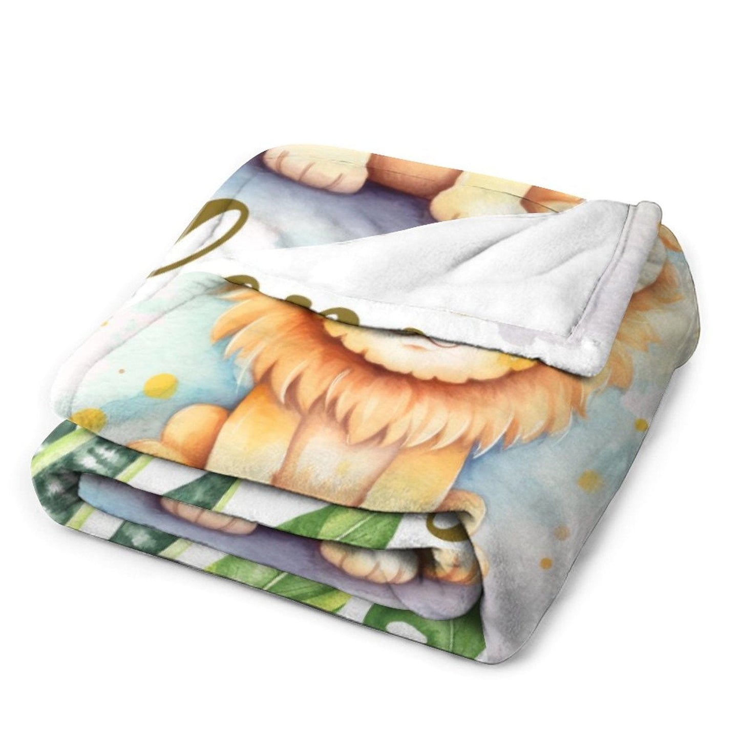 Personalized Customized Name Baby Blanket - Baby Lion