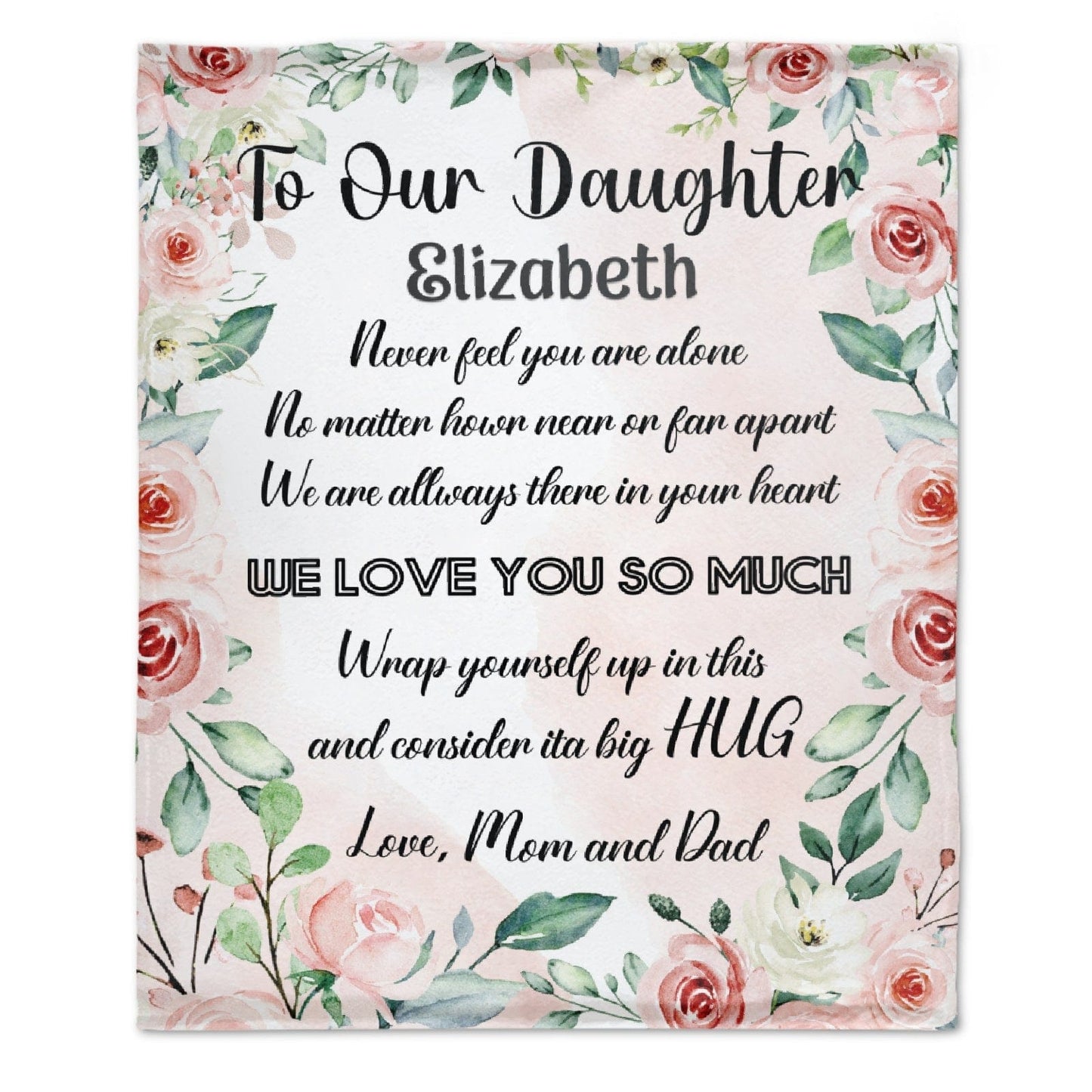 Personalized Custom Name Blanket-To Our Daughter To My Daughter