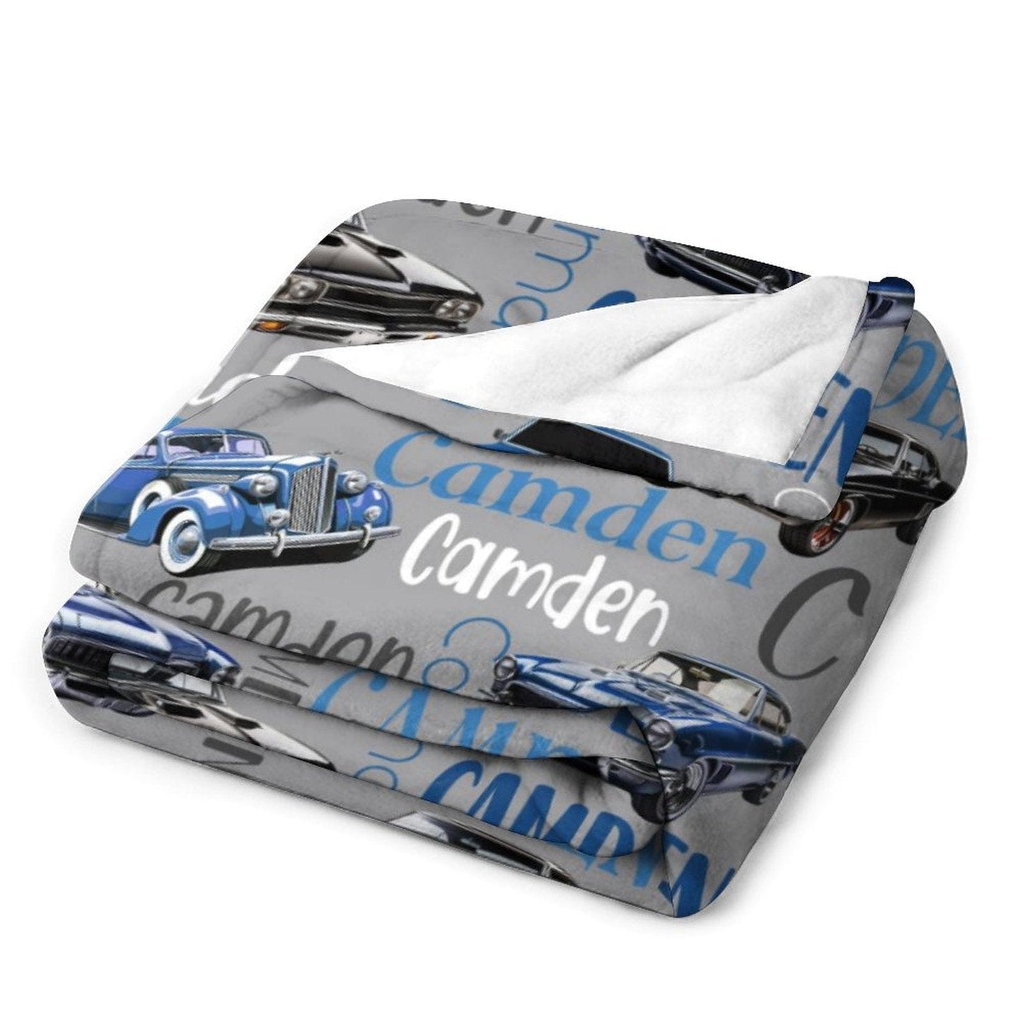 Muscle Sports Car Personalized Baby Blanket